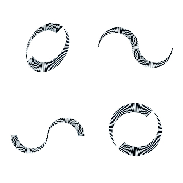 vector sound wave logo premium template bundle