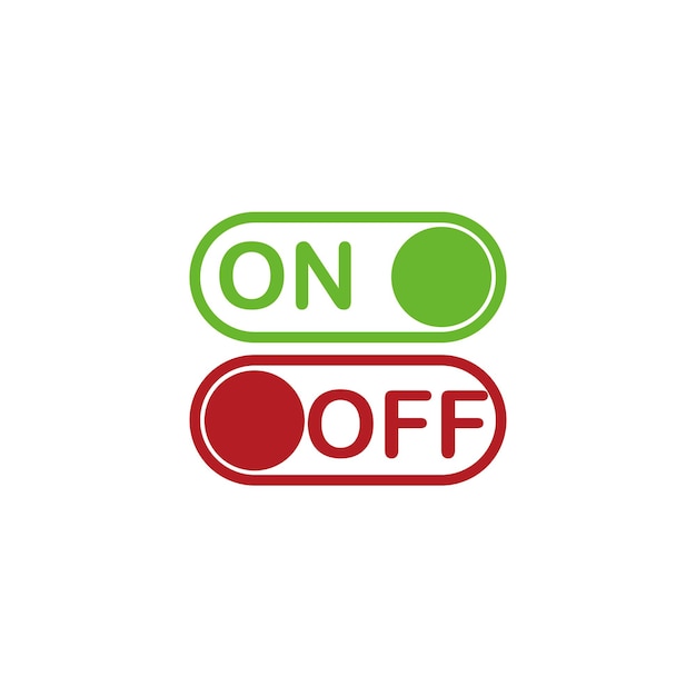 Vector switch button on and off