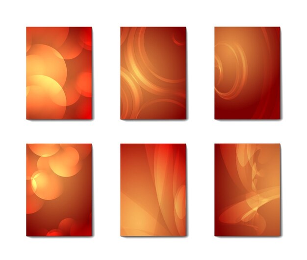 vector template for brochure design. a set of six backgrounds
