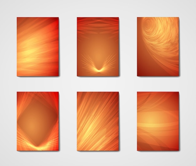 vector template for brochure design. a set of six backgrounds