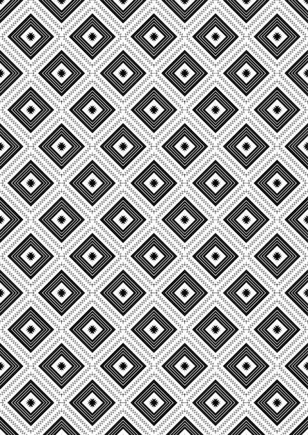 Vector tile pattern in black and white