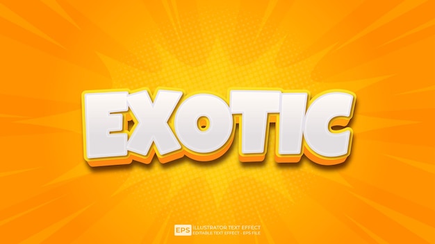 vector vector 3d text exotic editable text effect font.