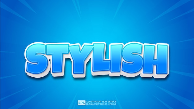 Vector vector 3d text stylish editable text effect font