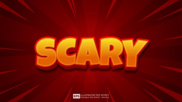 Vector vector vector 3d text editable text effect scary