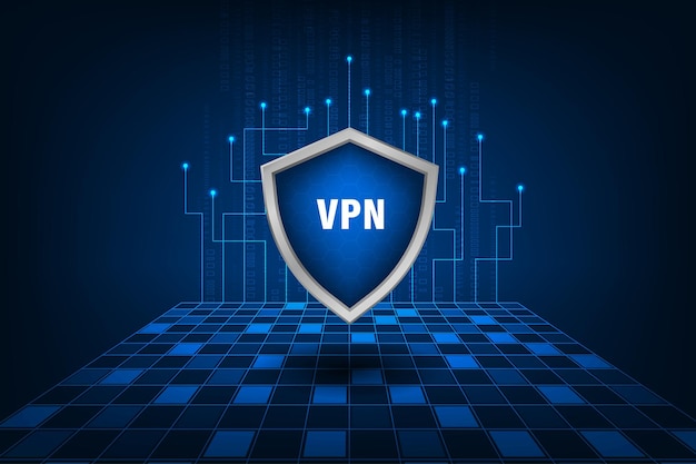 vector virtual private network with shield concept cyber security and privacy