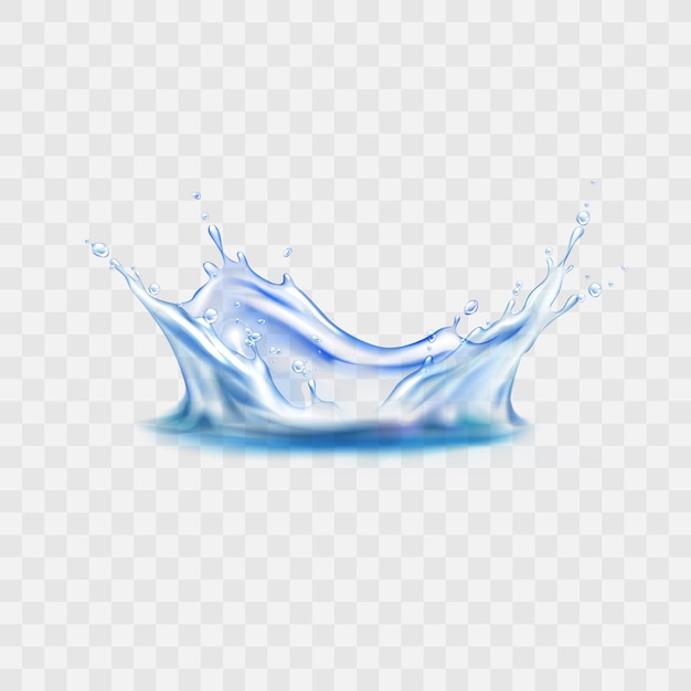 Vector water splash aqua liquid dynamic motion