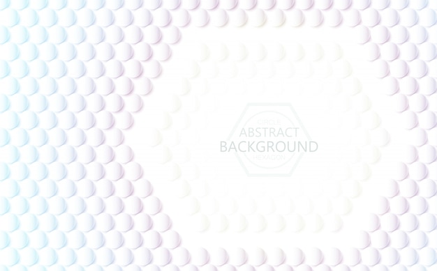 vector white background 3d hexagon and circle abstract texture.