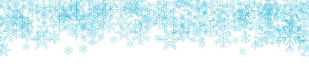 Vector Winter Background A cold Christmas with snowfall and ice crystals banner