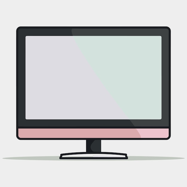 vectorisolated modern tv computer monitor isolated on background 3d rendering illustration