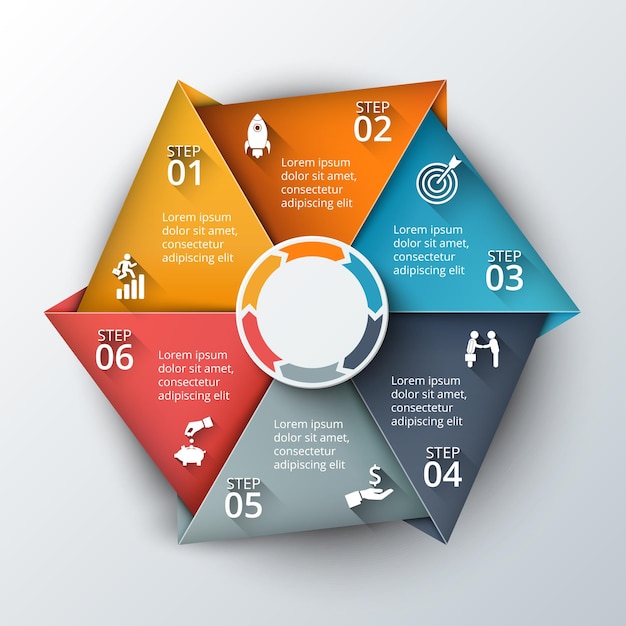 Vektori-infografiikan suunnittelumalli