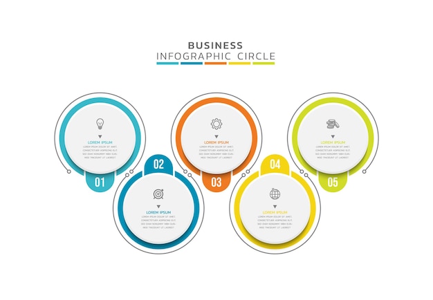 Vektori-infografiikka liiketoimintamallipohjan suunnittelu