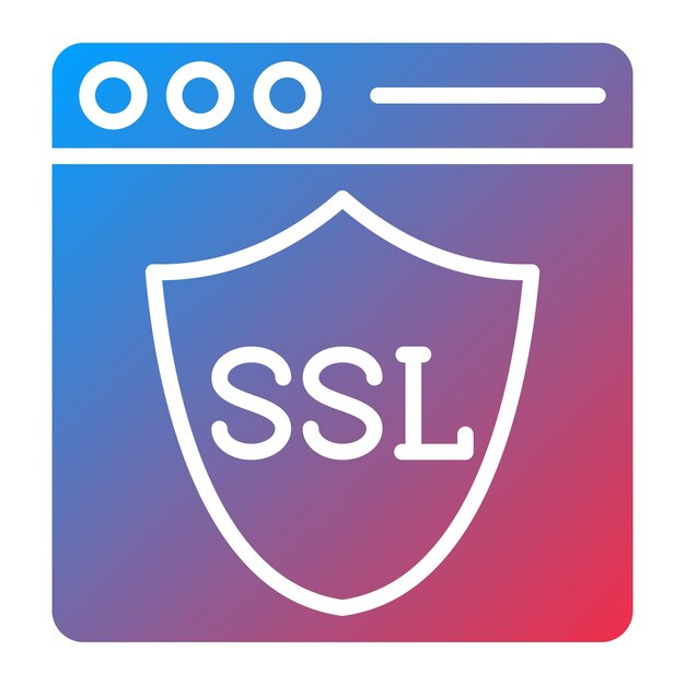 Vektoridesignin SSL-ikoni, tyyli