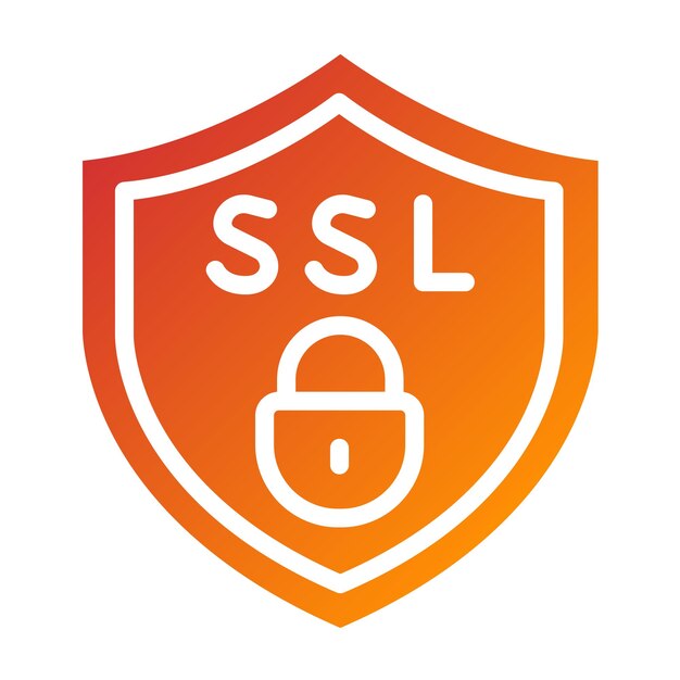 Vektoridesignin SSL-ikoni, tyyli