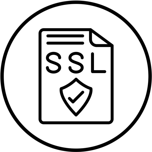 Vektoridesignin SSL-ikoni, tyyli