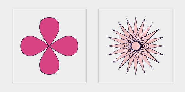 Vektorigrafiikka-omaisuussetti, suuri kokoelma abstrakteja graafisia geometrisiä symboleja, Cyberpunk-elementit