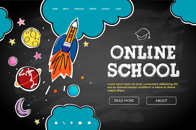 Verkkokoulu Digitaaliset internet-opetusohjelmat ja -kurssit verkko-opetus elearning Web-banneri