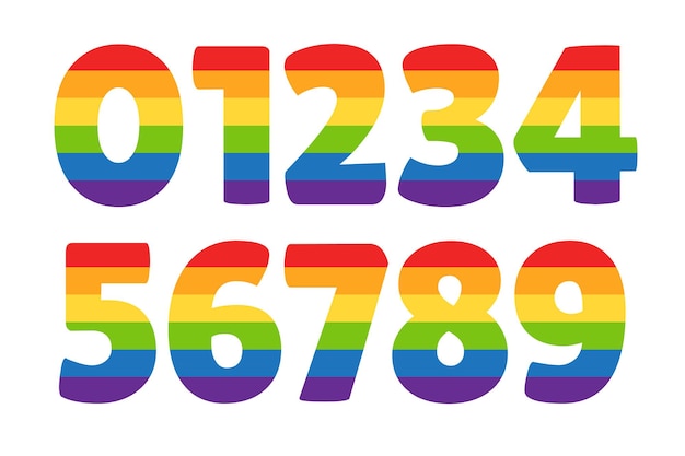 Versatile Collection of Rainbow Color Font Doodle Letter Illustration