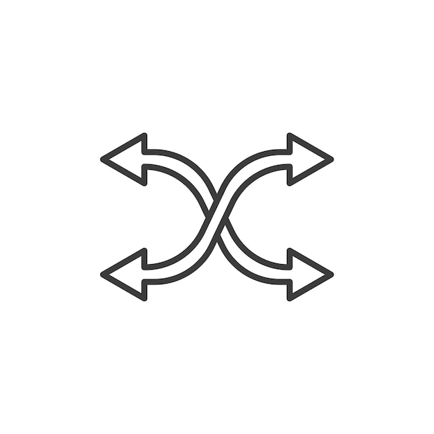 Versatile line icon isolated on white background