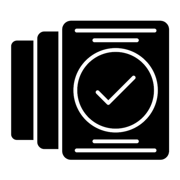 Version Control Glyph Solid Black Illustration