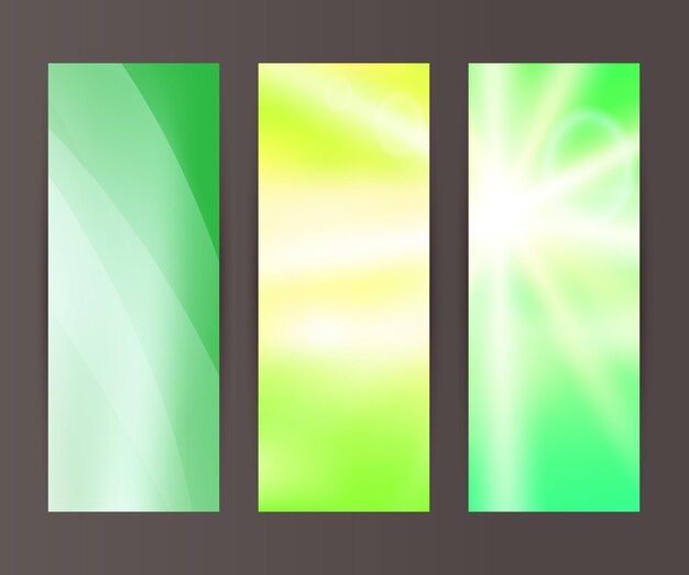 vertical banner set design element background glow abstract shape13