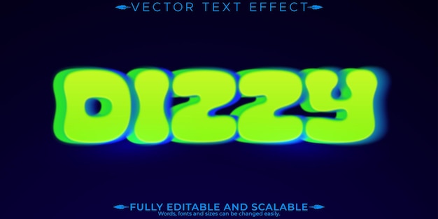 Vertigo text effect editable psychedelic and hippie font style
