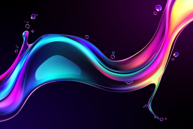 Vibrant fluid art splash background