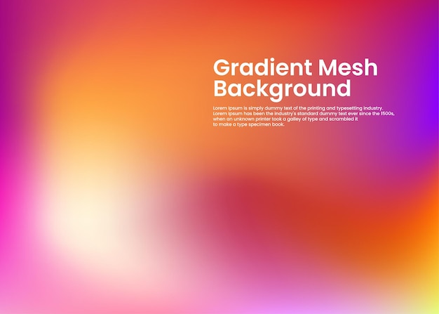 Vibrant Gradient Mesh Background for Design Projects Orange Pink Purple Hues