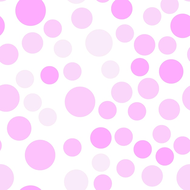 Vibrant seamless repeating pattern of pastel pink bubbles for printing on clothes bags cups