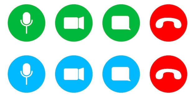 Video call icon vector conference interface sign