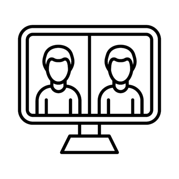 Video Conference Line Illustration