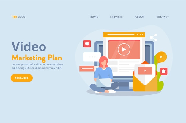 Video editing marketing concept