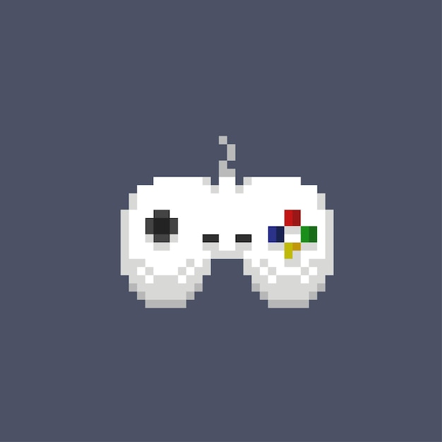 video game controller in pixel style