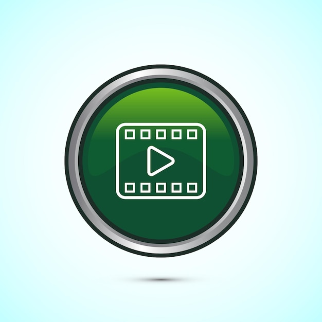 video icon design illustration camera icon video camera symbol movie sign green color round button design