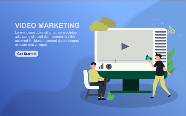 Video Marketing landing page template