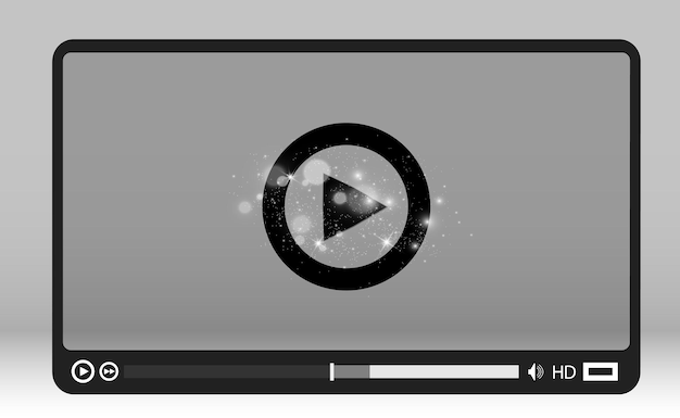 Video media player Interface for web and mobile applications Vector illustration EPS10