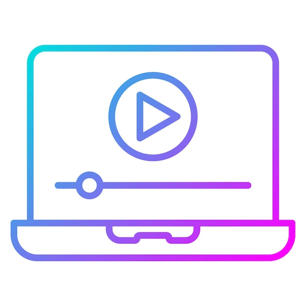 video player vector icon can be used for communication and media iconset