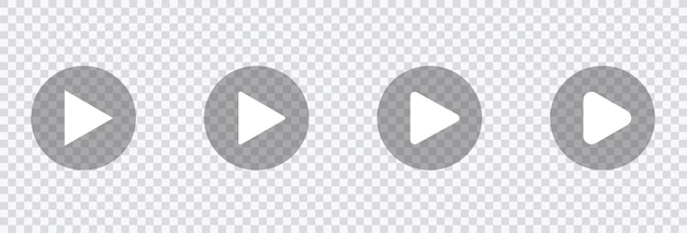 Videon toistomerkki Vektoritoistomerkki eristettynä läpinäkyvälle taustalle Vektori-kuvitus