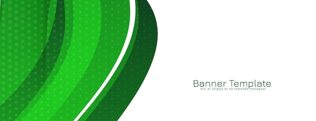 Vihreän aallon tyylinen koristeellinen business banner design