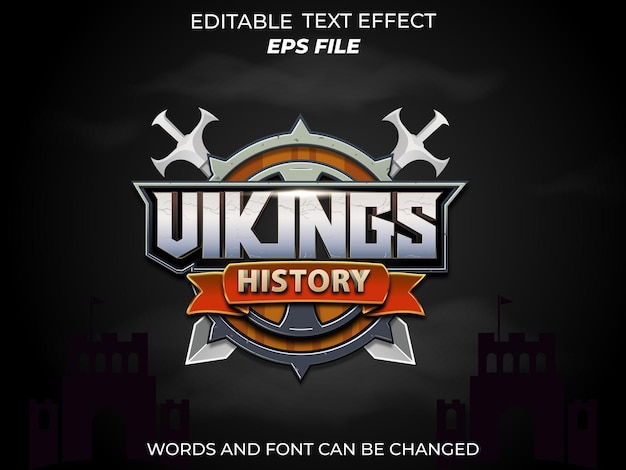 viking history text effect font editable typography 3d text for medieval fantasy and rpg games