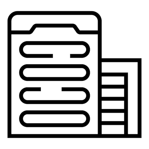 Villa roof icon outline vector Home building Cottage house