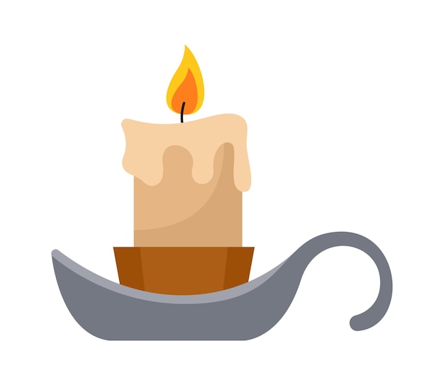 vintage candlestick icon vector illustration