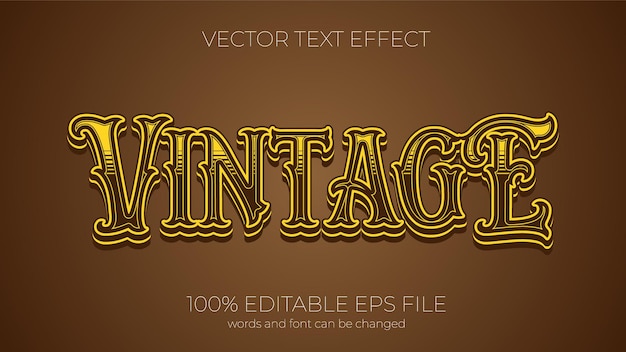 vintage editable text effect style eps editable text effect