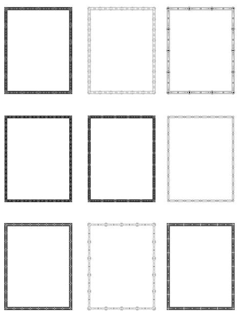 vintage frames border decoration design elements vintage frames decorative seamless border design