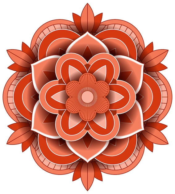 Vintage mandala with thin lines