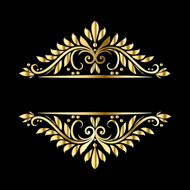 Vintage Ornamental Frames Rococo Patterns amp Curved Botanical Lines in Shape Design