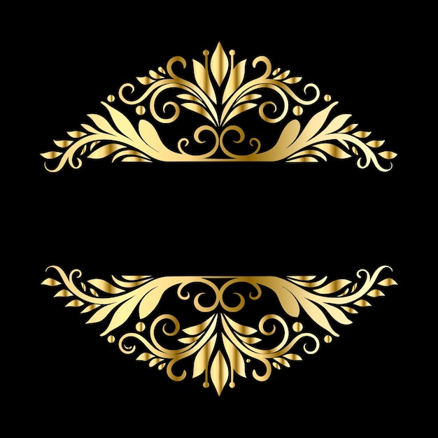vintage ornamental frames rococo patterns amp curved botanical lines in shape design