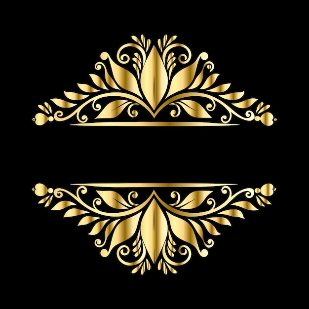 Vintage Ornamental Frames Rococo Patterns amp Curved Botanical Lines in Shape Design