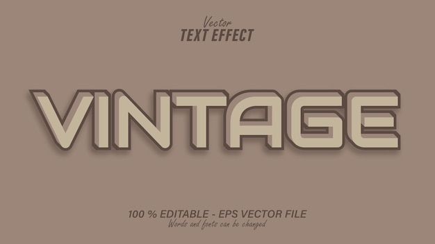 Vintage text effect editable eps file