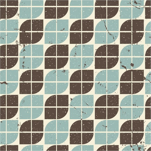 Vintage textured tiles seamless background vector pattern with scratched textured Textures are also seamless and can be used separately