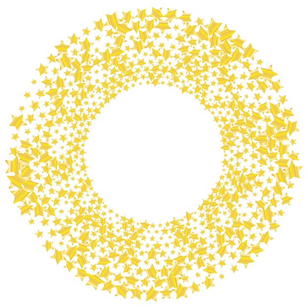 Vintage white background with stars of confetti Decorative pattern with golden stars Old frame fashion illustrations of space Holiday glamor background Halftone circles patternVector EPS 10